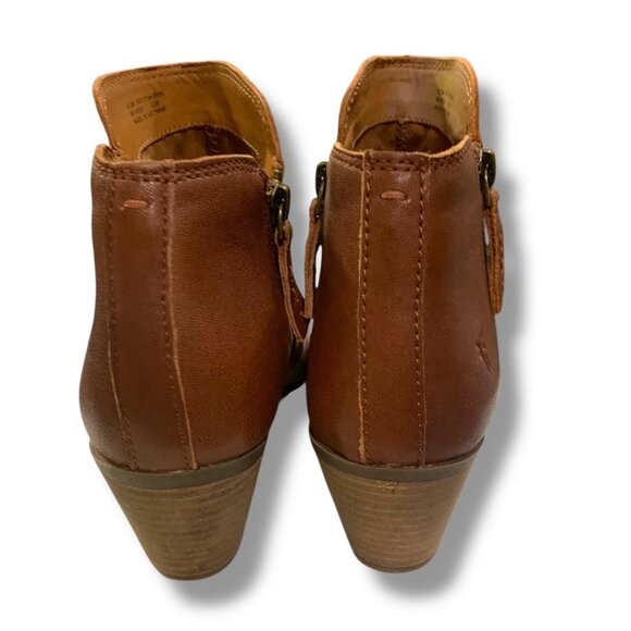 Frye Women’s Double Zip Judith Ankle Boots Whisky Brown Sz 6.5 Boho - Picture 4 of 8